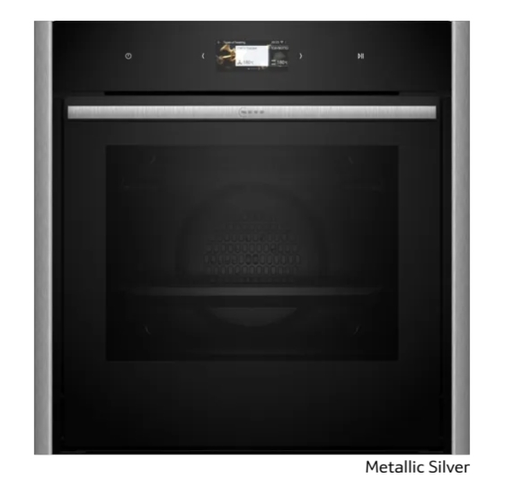 Indbygningsovn 60 X 60 Cm Flex Design Neff N90 Metallic Silver